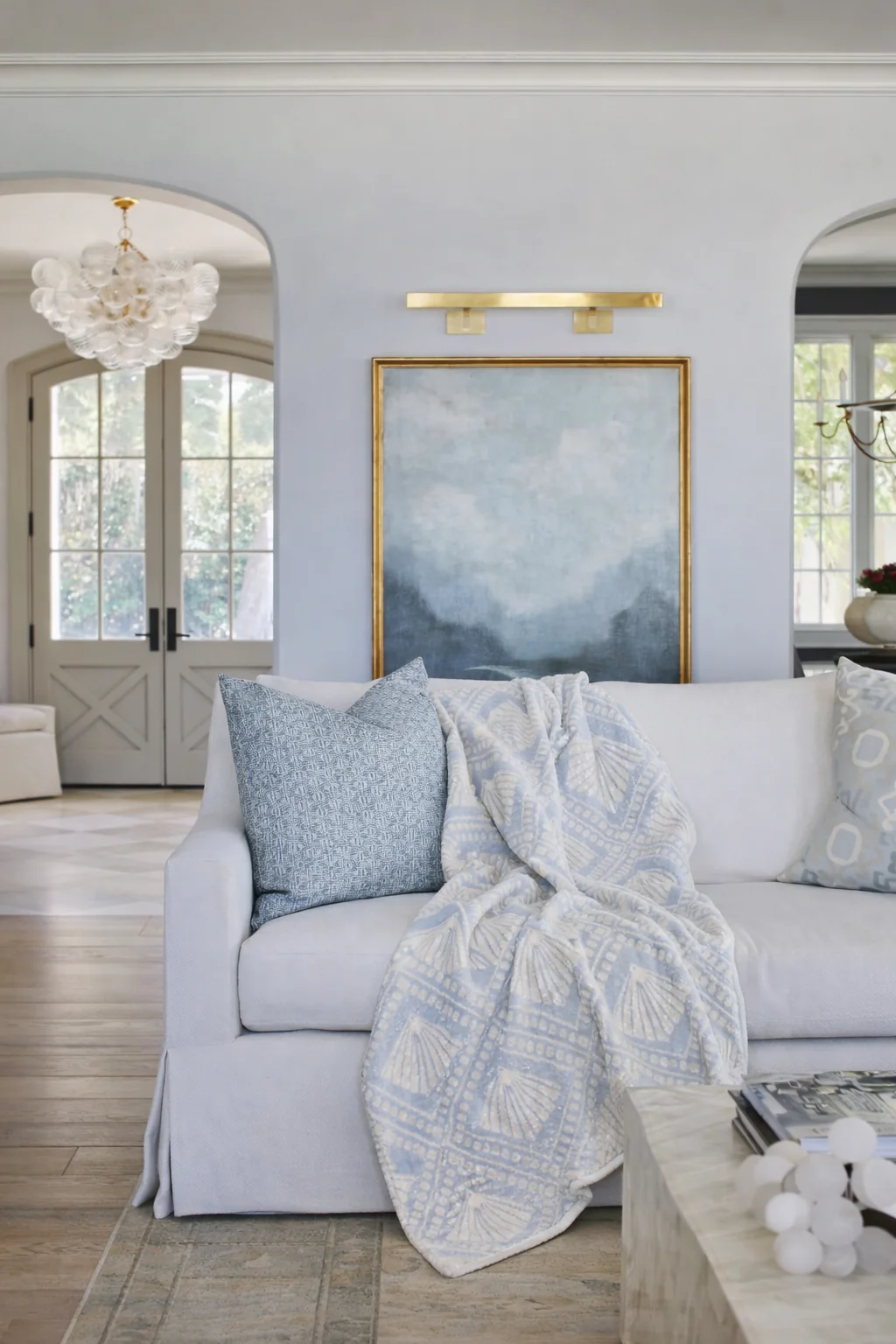 Coastal Blue Throw Blanket - Image 4