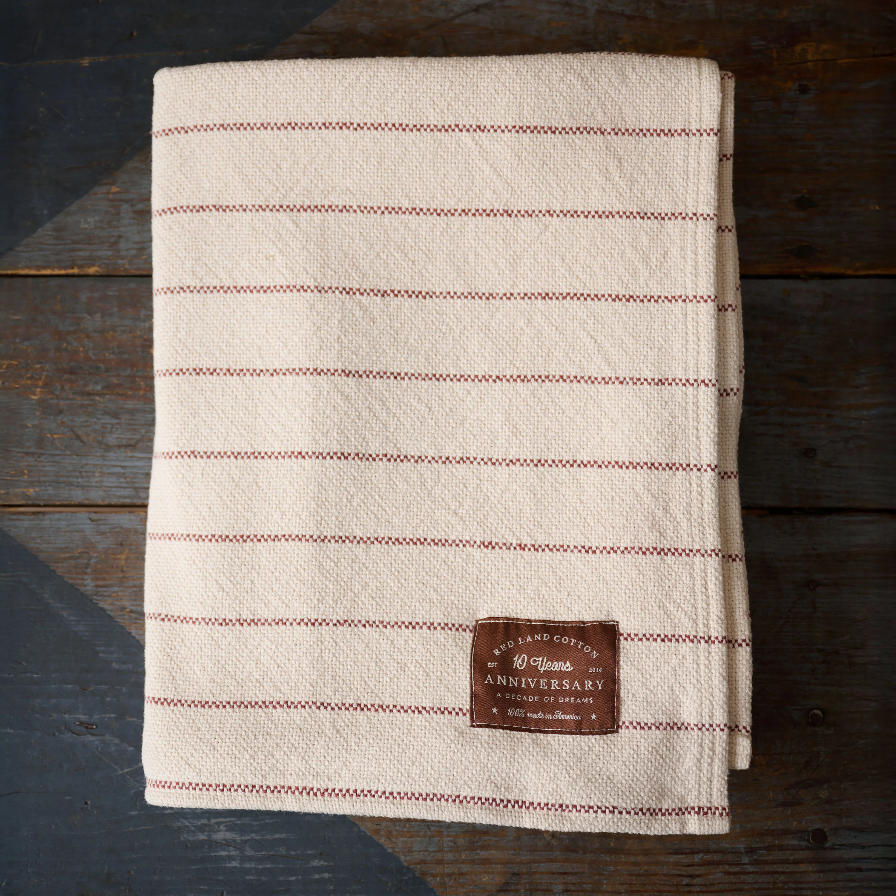 Red Land Cotton 10th Anniversary Throw Blanket - Image 4