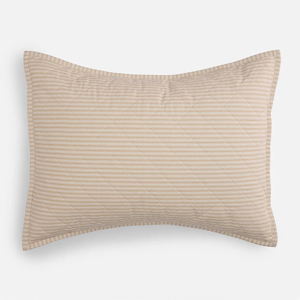 Ticking Stripe Quilted Pillow Sham - Image 6