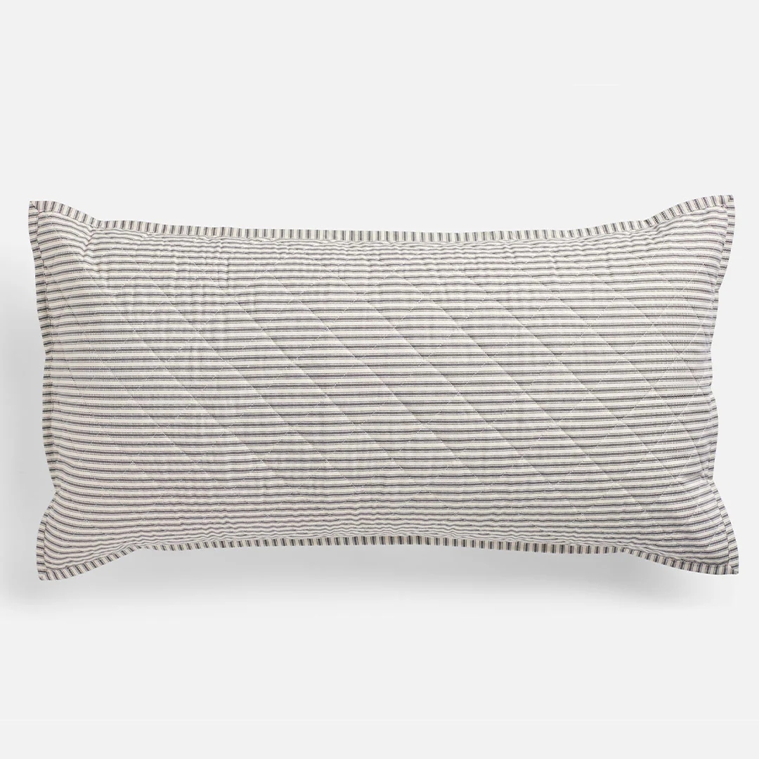 Ticking Stripe Quilted Pillow Sham - Image 7